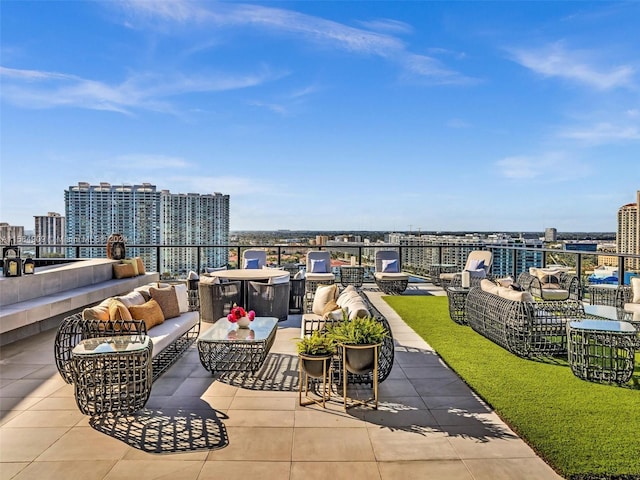 view of patio / terrace with an outdoor hangout area