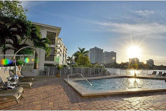 view of pool with a patio