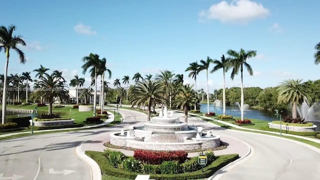 view of home's community featuring a water view