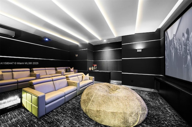 cinema featuring carpet flooring