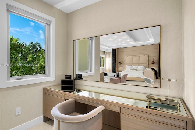 interior space featuring baseboards