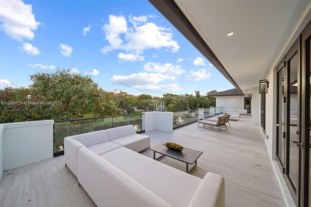 deck featuring an outdoor hangout area