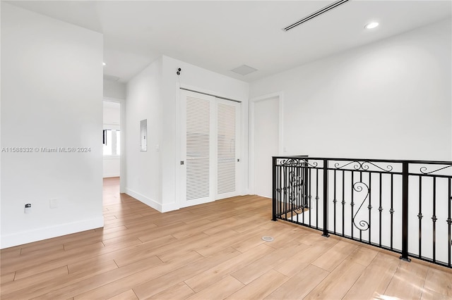 empty room featuring light hardwood / wood-style flooring