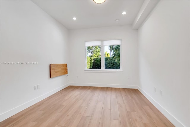 empty room featuring light hardwood / wood-style floors