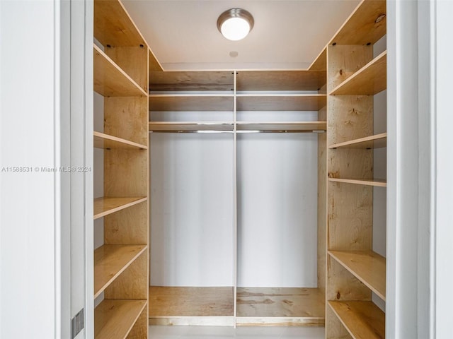 view of walk in closet