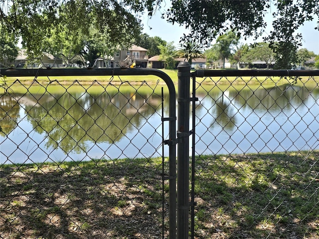 exterior space featuring a water view