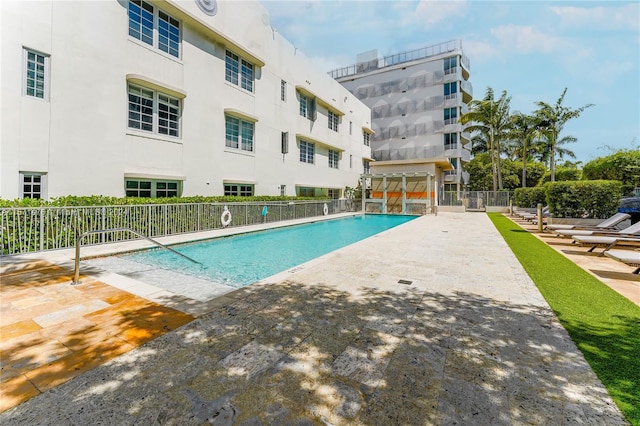 view of pool with a patio