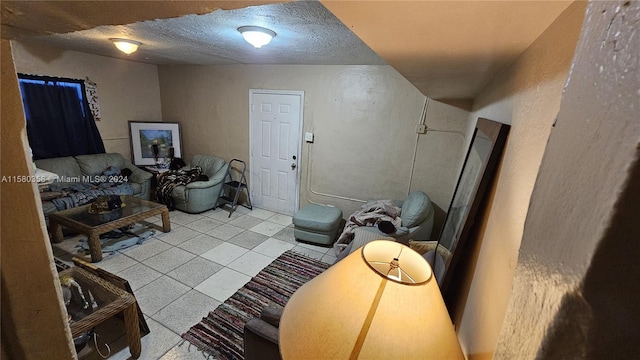 view of tiled living room