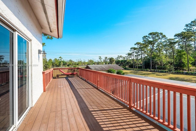 view of wooden terrace