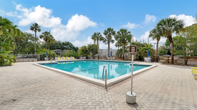 view of pool with a patio