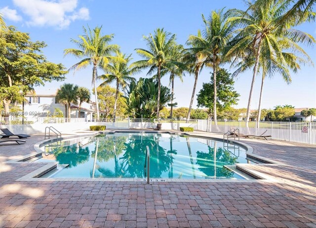 view of pool featuring a patio area