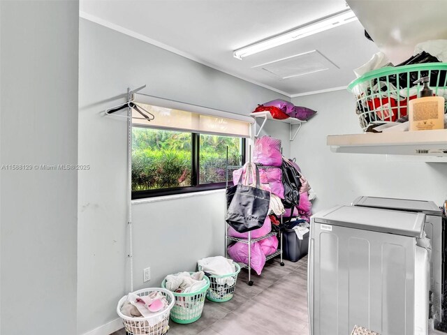 laundry area featuring washer and dryer