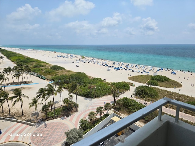 water view featuring a view of the beach