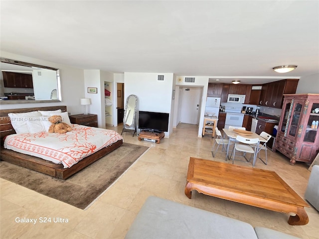 interior space with light tile flooring