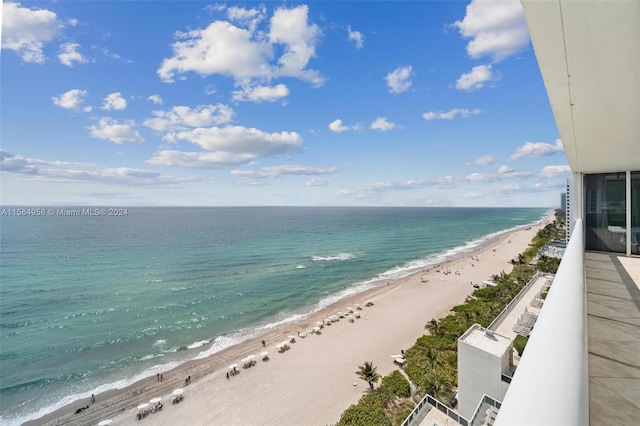 property view of water with a view of the beach