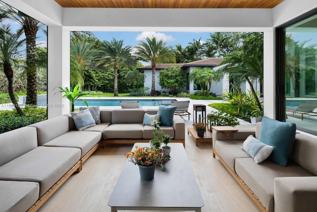 view of patio / terrace featuring an outdoor living space