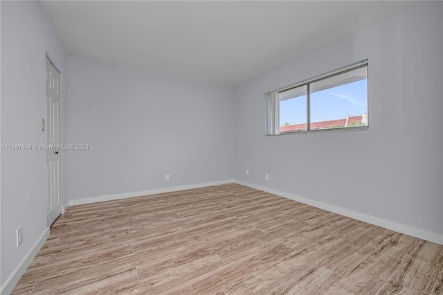 empty room featuring light wood-type flooring