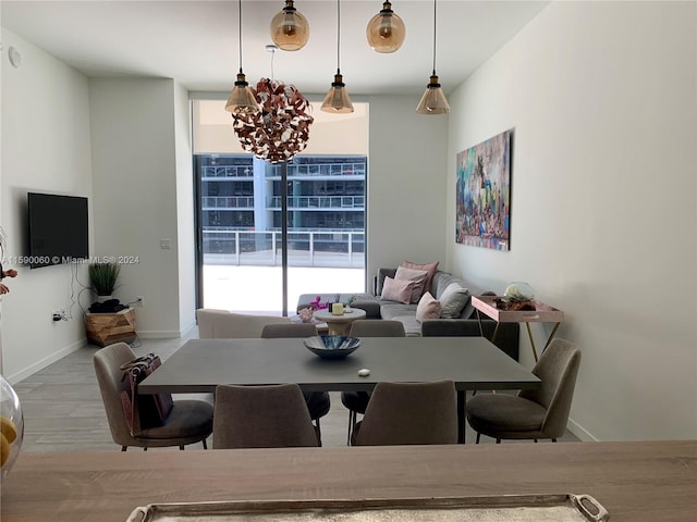 dining room featuring hardwood / wood-style flooring