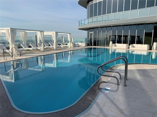 view of pool with a patio area