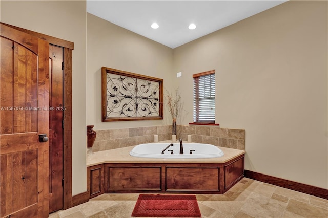 bathroom with a bathing tub