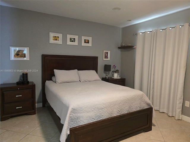 view of tiled bedroom