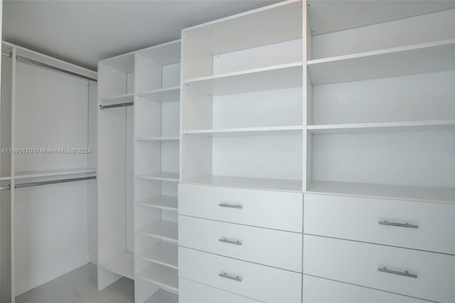 view of walk in closet