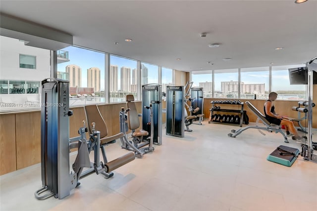 view of workout area