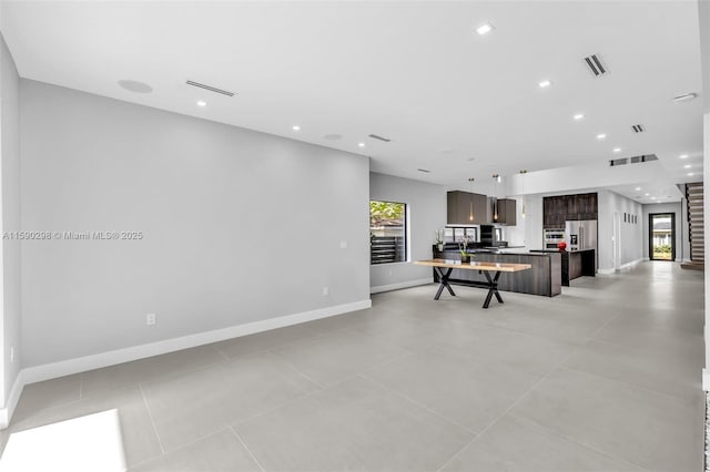 view of tiled living room