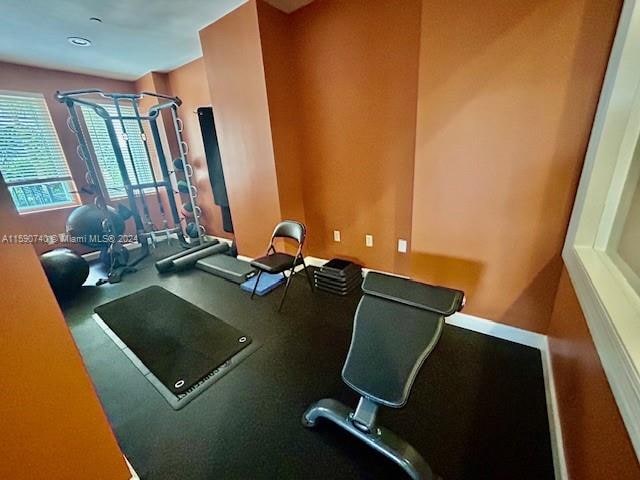 view of exercise room