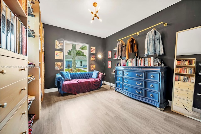 bedroom featuring hardwood / wood-style flooring