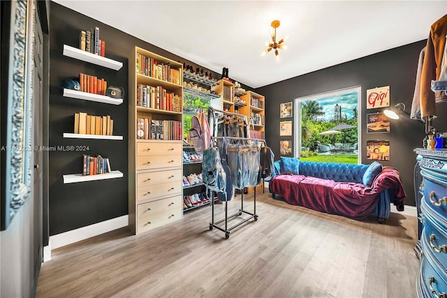 office featuring hardwood / wood-style floors