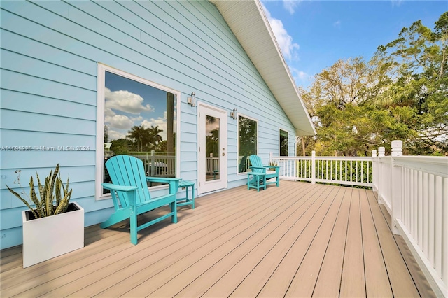 view of wooden terrace