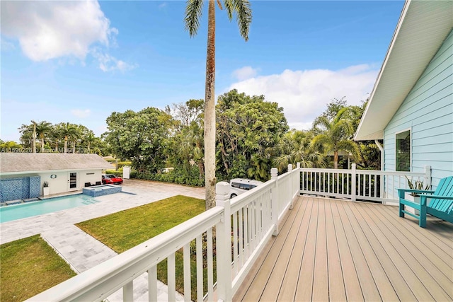 view of wooden deck