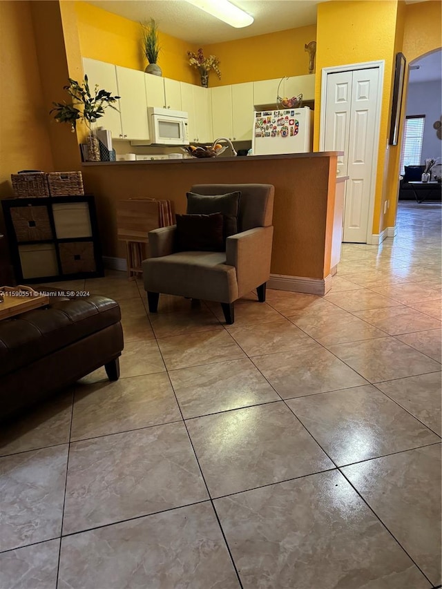 view of tiled living room