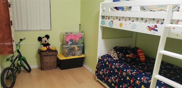 bedroom featuring hardwood / wood-style flooring