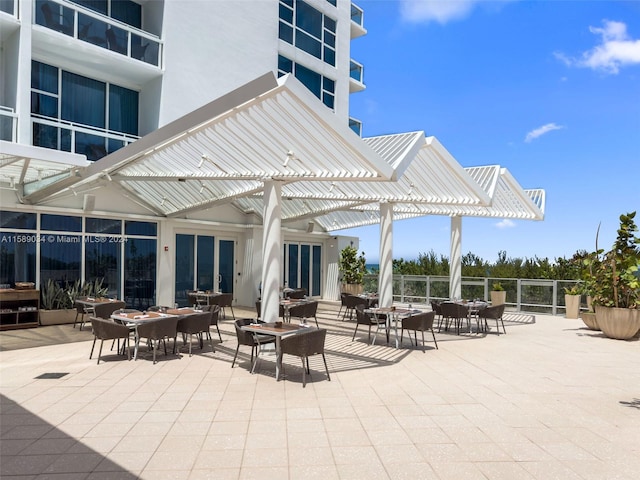 view of patio / terrace with a pergola