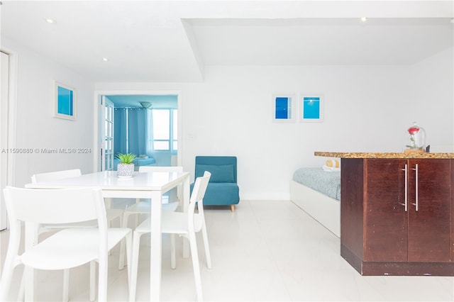 view of tiled dining room