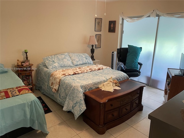 view of tiled bedroom