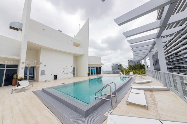 view of pool with a patio area