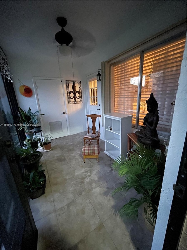 view of patio / terrace with ceiling fan