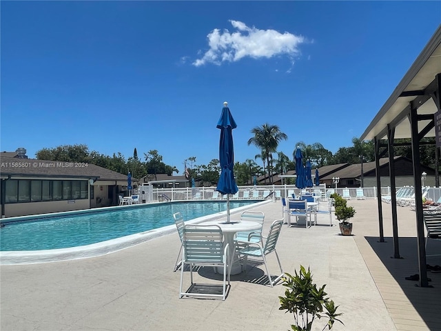 view of pool with a patio