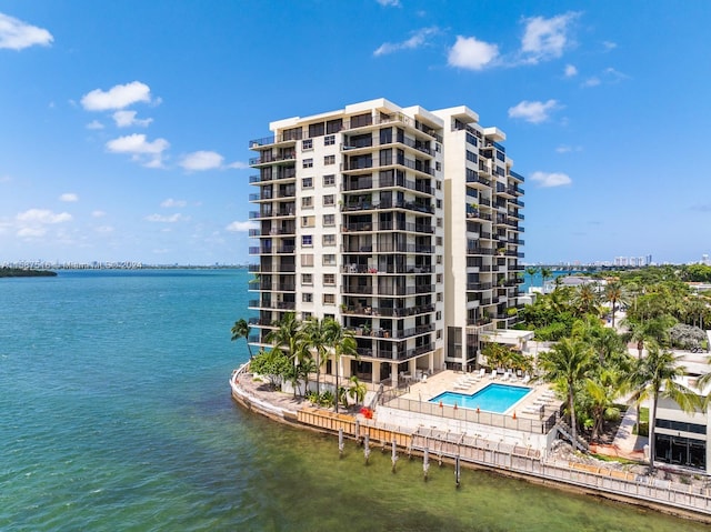 view of property featuring a water view