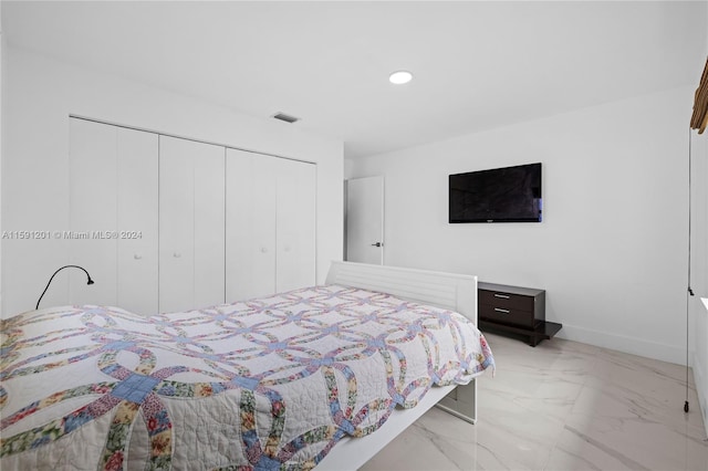 view of tiled bedroom