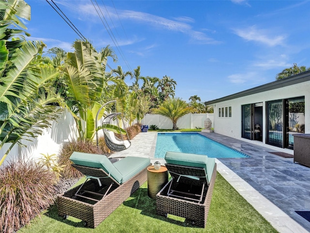 view of pool with a patio area