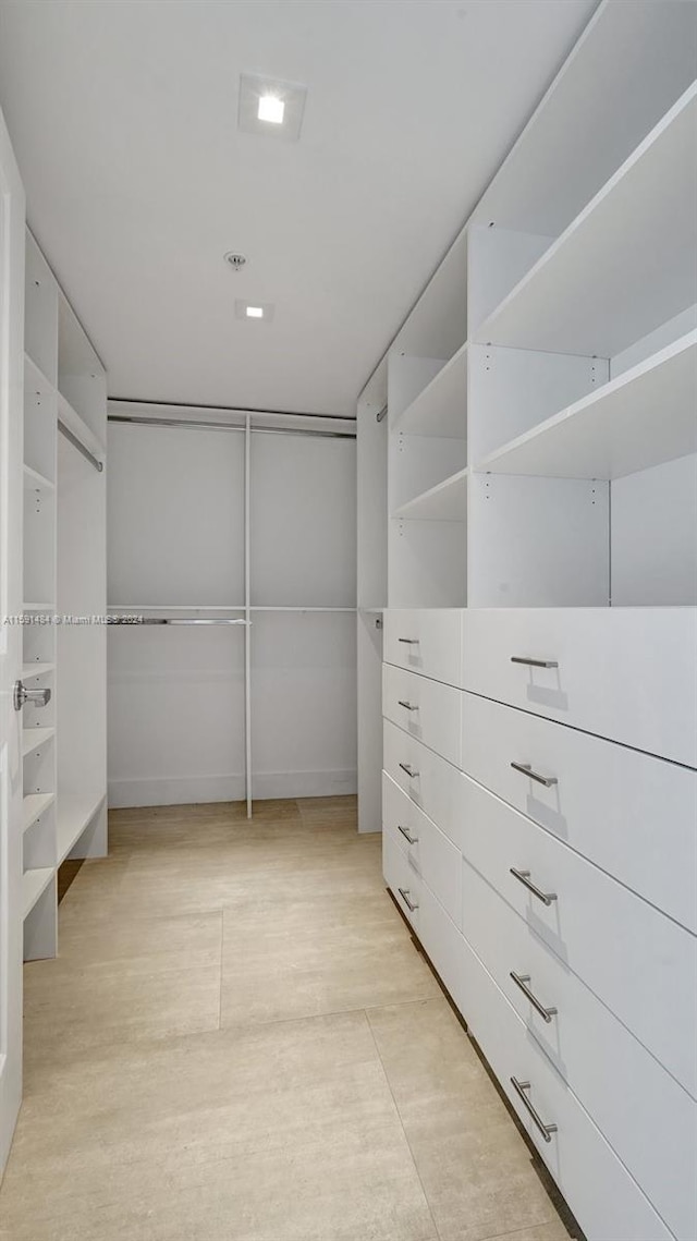 view of walk in closet