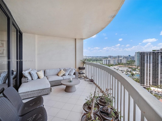 balcony with an outdoor hangout area