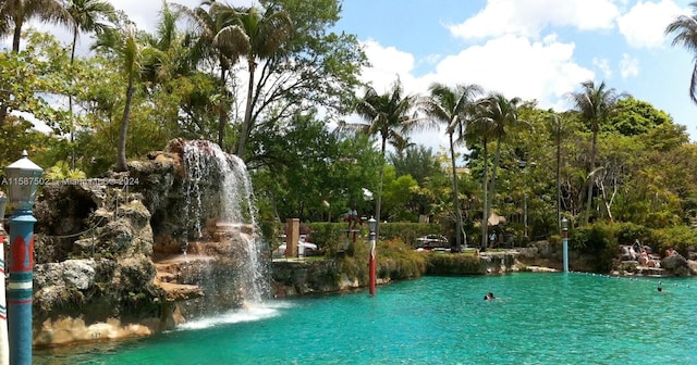 surrounding community featuring a water view