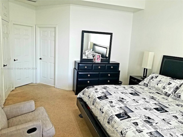 bedroom featuring carpet flooring