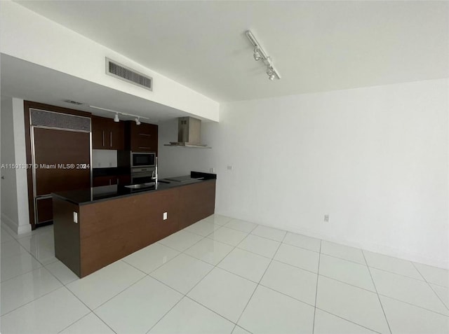 view of tiled living room