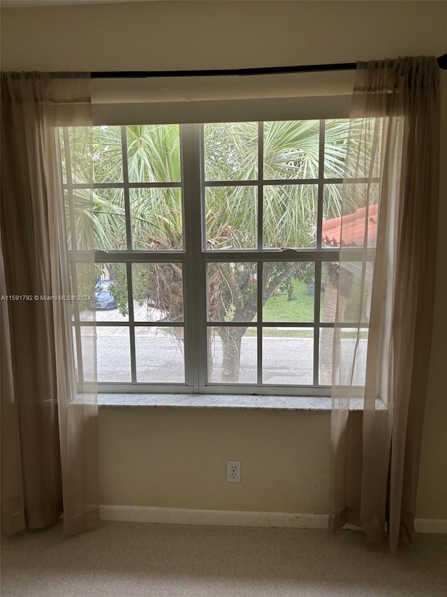 view of carpeted empty room